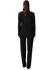 TAILLEUR DONNA NERO SEVENTY COMPOSTO DA GIACCA MONOPETTO E PANTALONE DRITTO SLIM IN DOPPIO POLY BISTRETCH