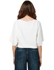 MAGLIA DONNA ALPHA STUDIO LATTE TAGLIO KIMONO CON SCOLLO A BARCA IN VISCOSA