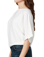 MAGLIA DONNA ALPHA STUDIO LATTE TAGLIO KIMONO CON SCOLLO A BARCA IN VISCOSA