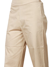 PANTALONE DONNA ALPHA STUDIO SABBIA MODELLO GARCONNE ALLA CAVIGLIA IN POPELONE LEGGERA