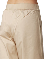 PANTALONE DONNA ALPHA STUDIO SABBIA MODELLO GARCONNE ALLA CAVIGLIA IN POPELONE LEGGERA