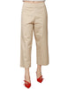 Pantalone donna alpha studio sabbia modello garconne alla caviglia in popelone leggera