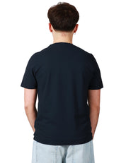 T-SHIRT UOMO ALPHA STUDIO BLU GIROCOLLO ICE COTTON