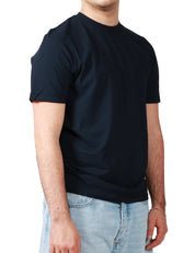 T-SHIRT UOMO ALPHA STUDIO BLU GIROCOLLO ICE COTTON