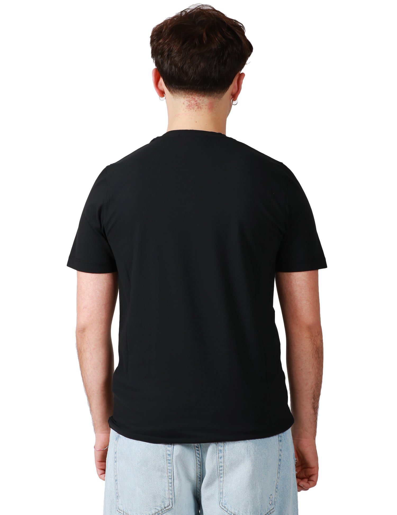 T-SHIRT UOMO ALPHA STUDIO NERA GIROCOLLO ICE COTTON