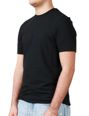 T-SHIRT UOMO ALPHA STUDIO NERA GIROCOLLO ICE COTTON