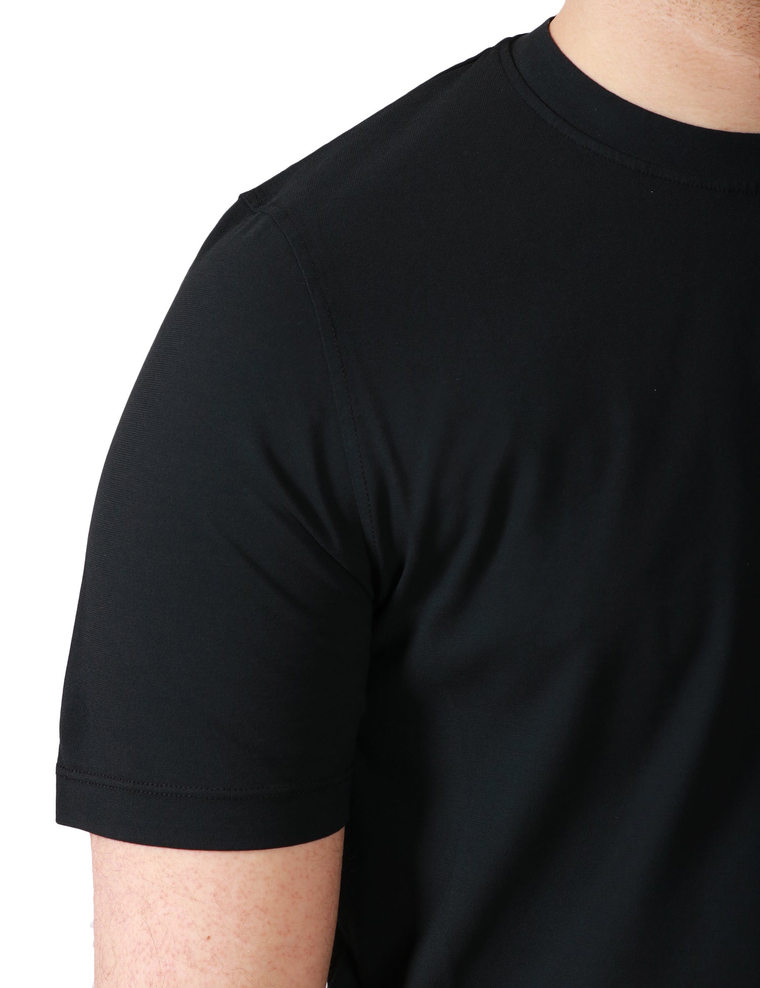 T-SHIRT UOMO ALPHA STUDIO NERA GIROCOLLO ICE COTTON