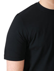 T-SHIRT UOMO ALPHA STUDIO NERA GIROCOLLO ICE COTTON