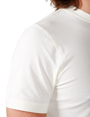 T-SHIRT UOMO ALPHA STUDIO LATTE GIROCOLLO ICE COTTON