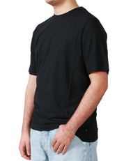 T-SHIRT UOMO ALPHA STUDIO NERA GIROCOLLO RELAXED FIT