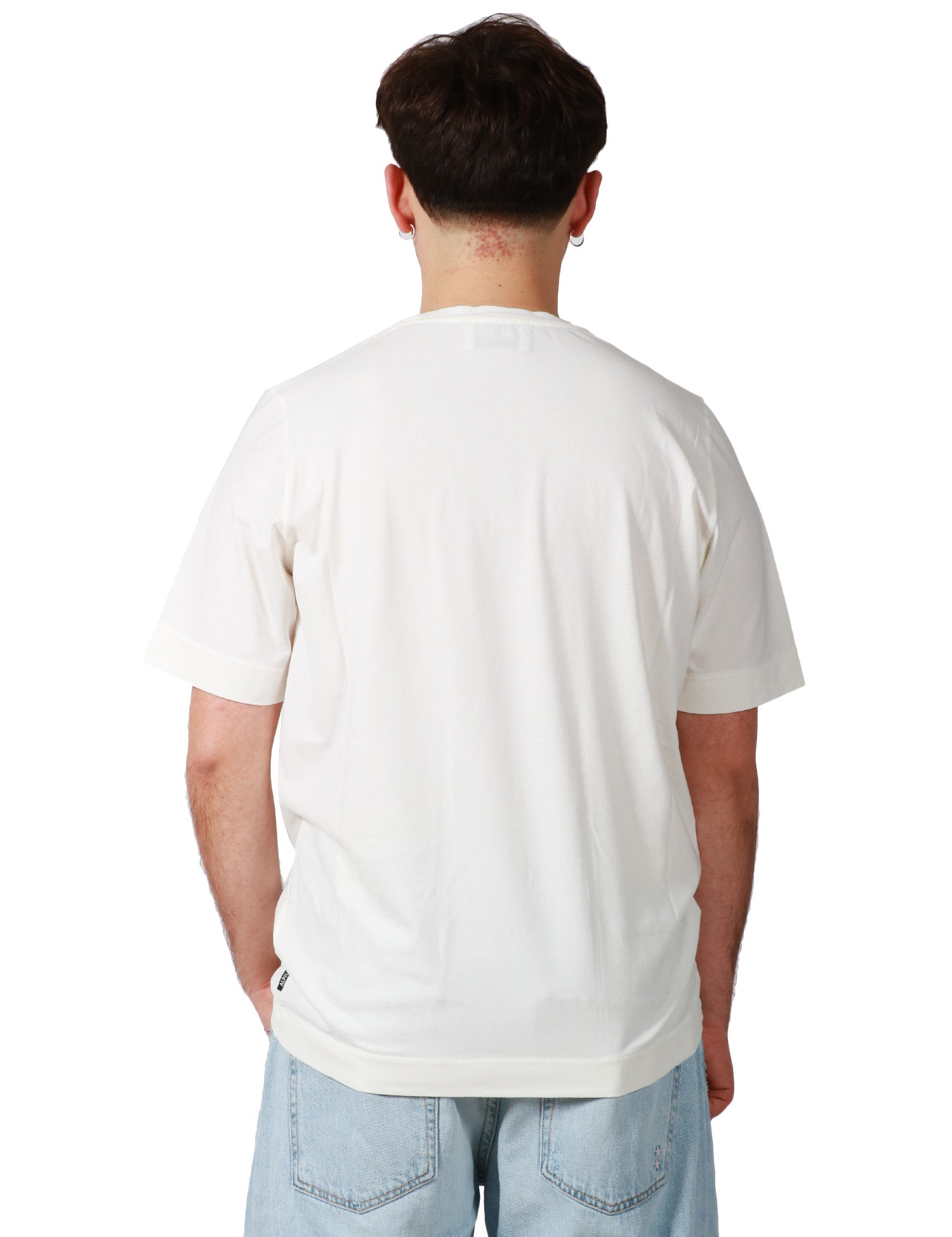 T-SHIRT UOMO ALPHA STUDIO LATTE GIROCOLLO RELAXED FIT