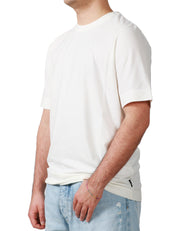T-SHIRT UOMO ALPHA STUDIO LATTE GIROCOLLO RELAXED FIT