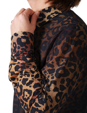 CAMICIA UOMO AMARANTO MACULATA A MANICA LUNGA CON EFFETTO SFUMATO NERO
