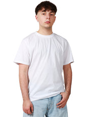 T-SHIRT UOMO AMARANTO BIANCA GIROCOLLO IN COTONE