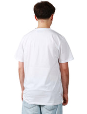 T-SHIRT UOMO AMARANTO BIANCA GIROCOLLO IN COTONE