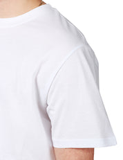 T-SHIRT UOMO AMARANTO BIANCA GIROCOLLO IN COTONE