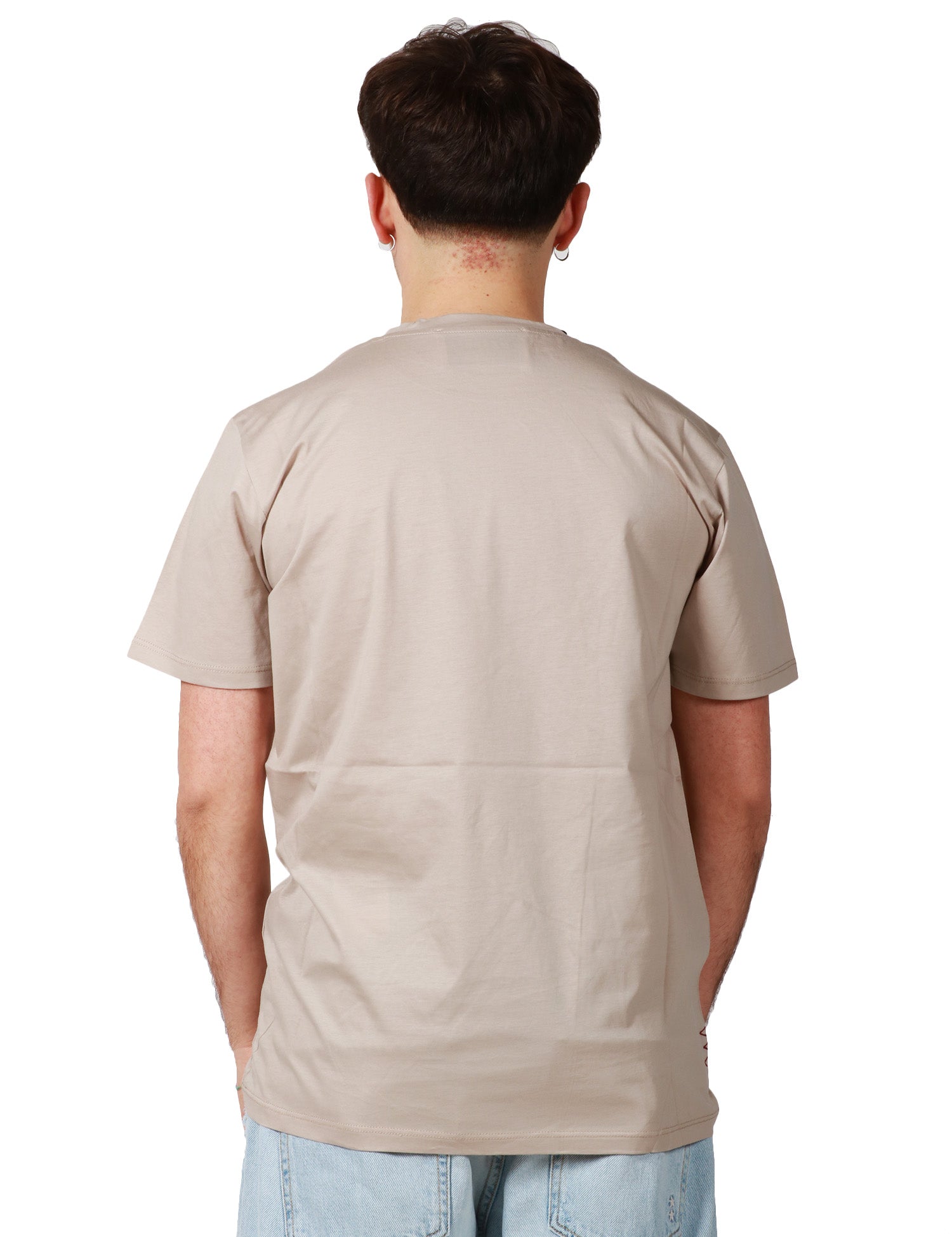 T-SHIRT UOMO AMARANTO CORDA GIROCOLLO RELAXED FIT