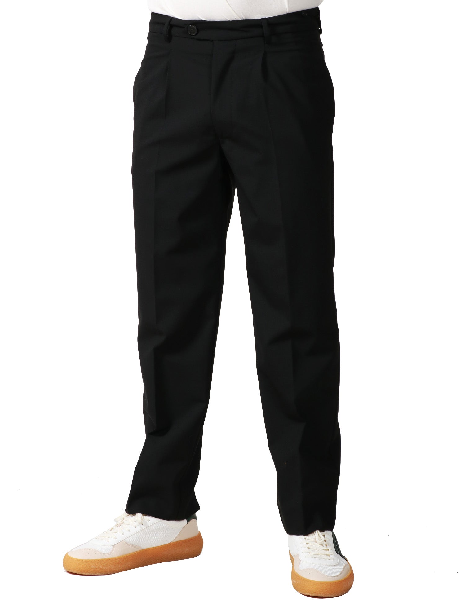 PANTALONE UOMO AMARANTO NERO CON PINCES DAVANTI