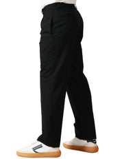 PANTALONE UOMO AMARANTO NERO CON PINCES DAVANTI