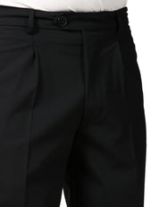 PANTALONE UOMO AMARANTO NERO CON PINCES DAVANTI