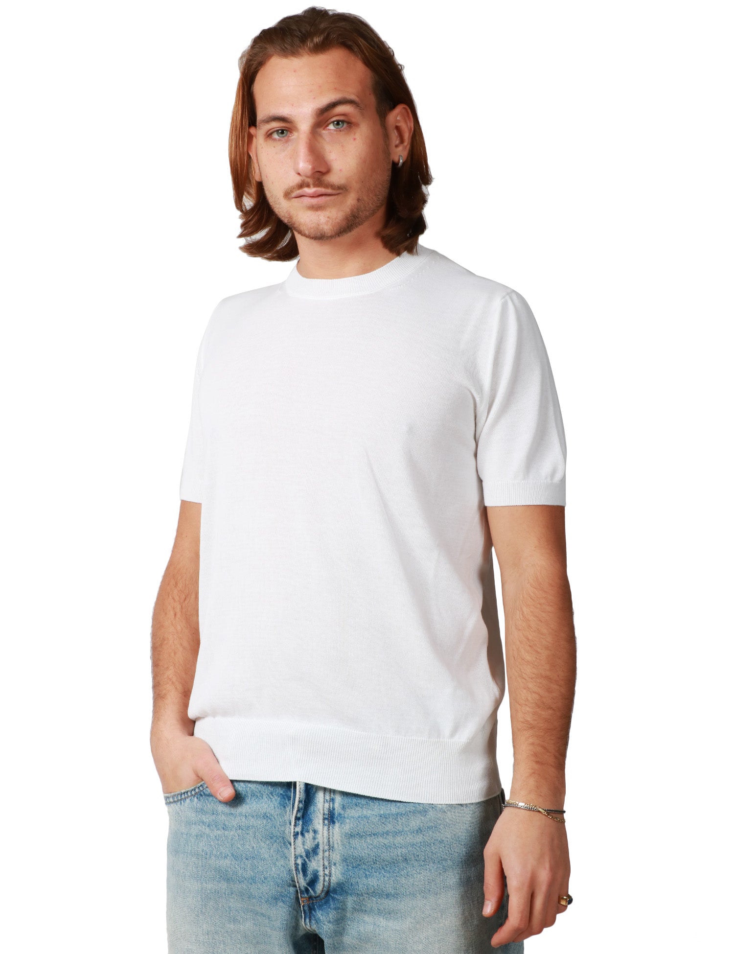 T-SHIRT UOMO AMARANTO BIANCA
