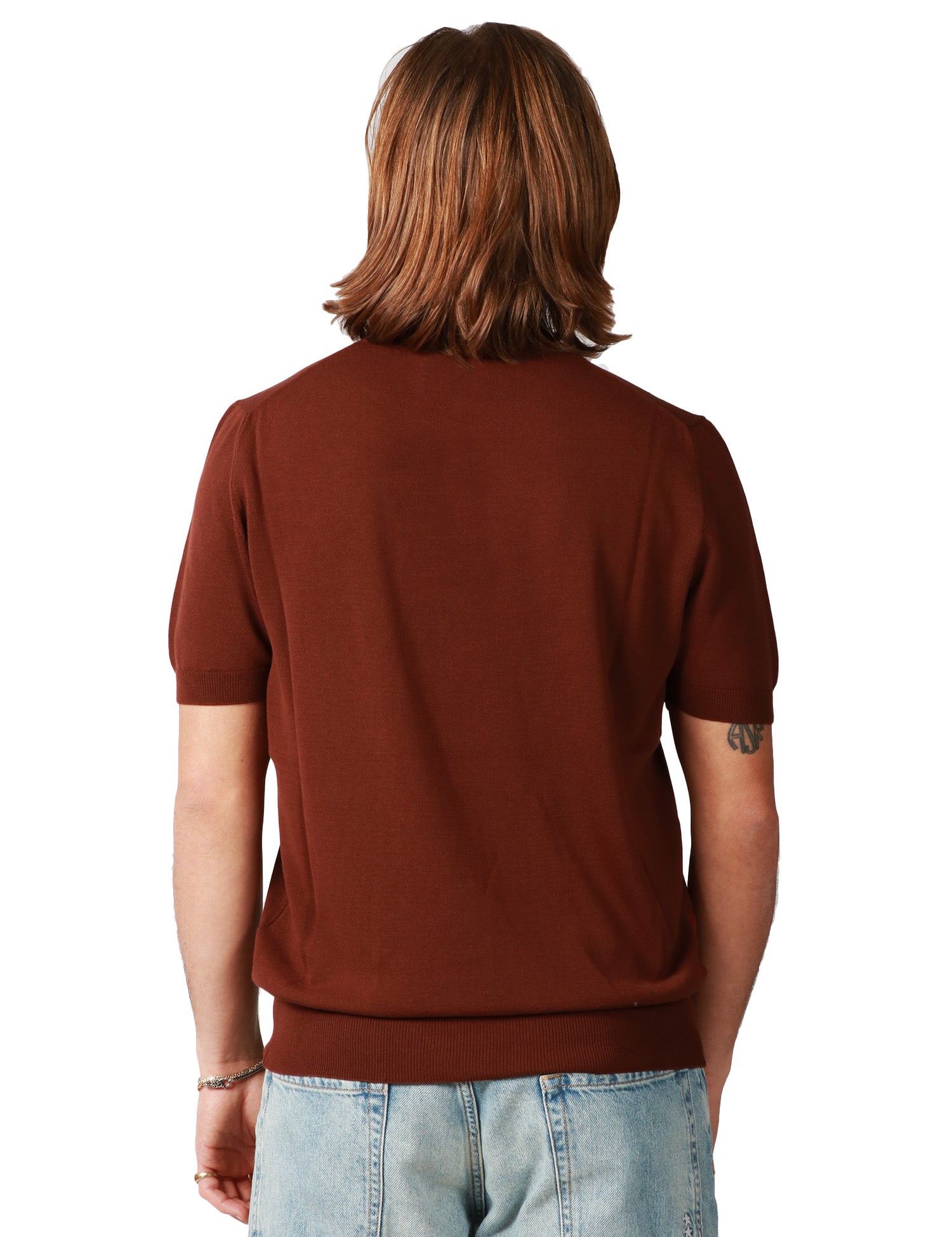 T-SHIRT UOMO AMARANTO MARRONE
