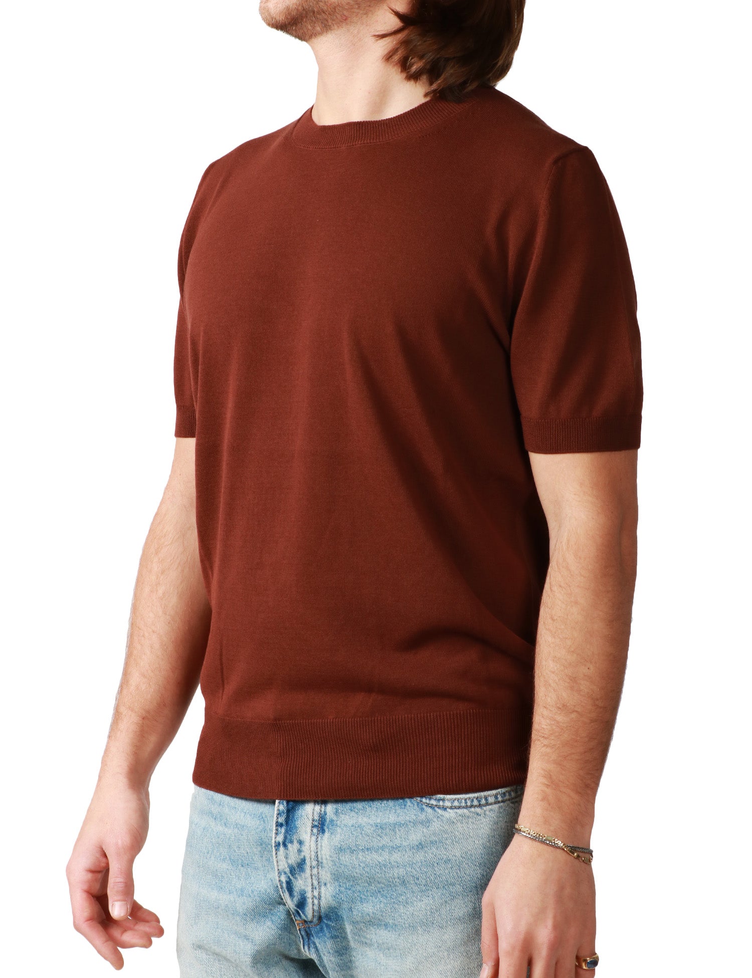 T-SHIRT UOMO AMARANTO MARRONE