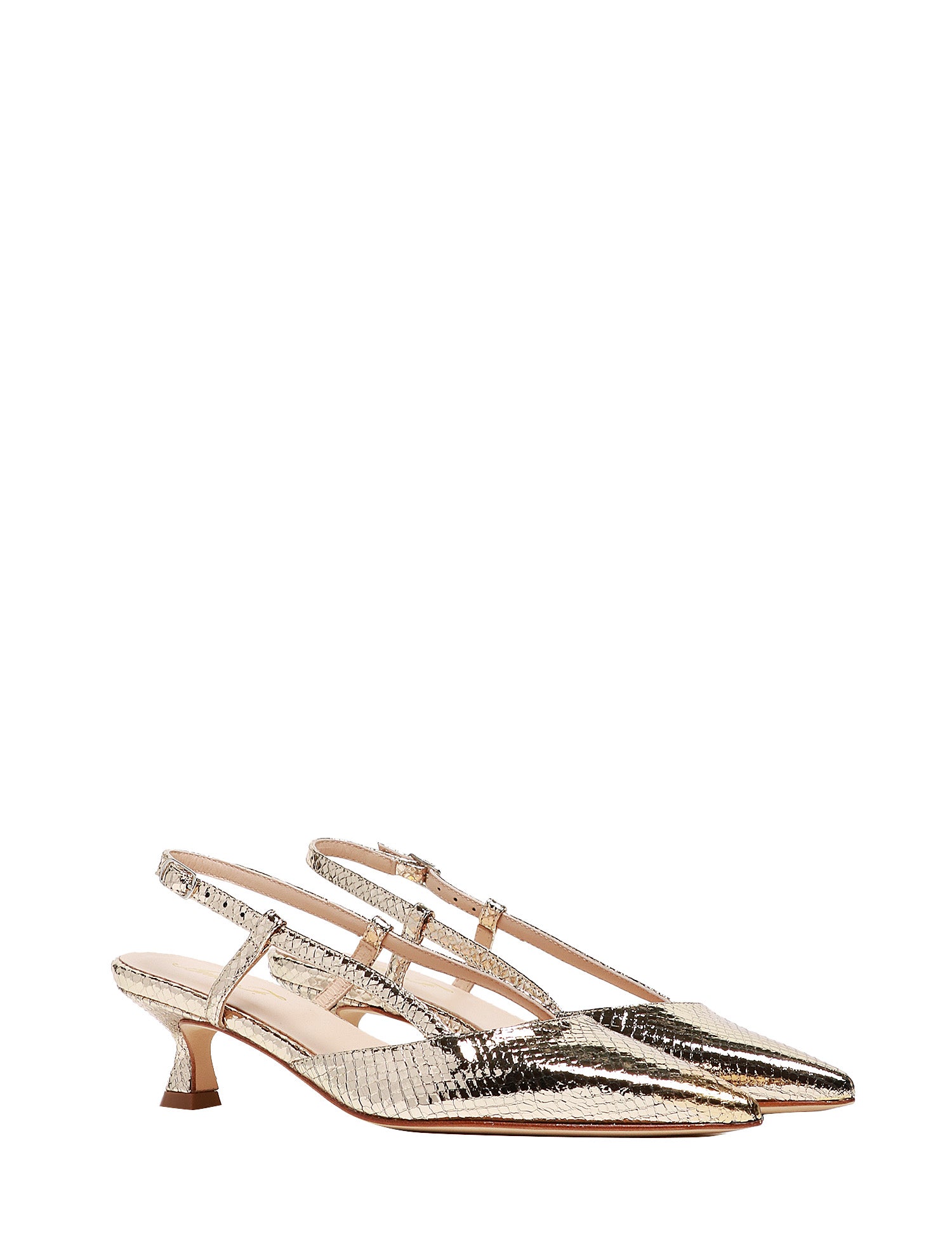 SCARPA CHANEL DONNA ANNA F. PLATINO CON MOTIVO SNAKE