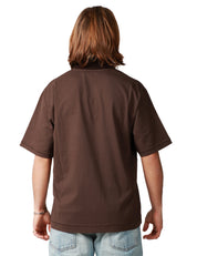 POLO UOMO ATOMOFACTORY MORO MEZZA MANICA IN JERSEY CON TASCHINO CROCHET