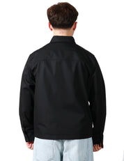GIACCA CAMICIA UOMO BEABLE NERO CON COLLETTO, BOTTONI E TASCA SUL PETTO