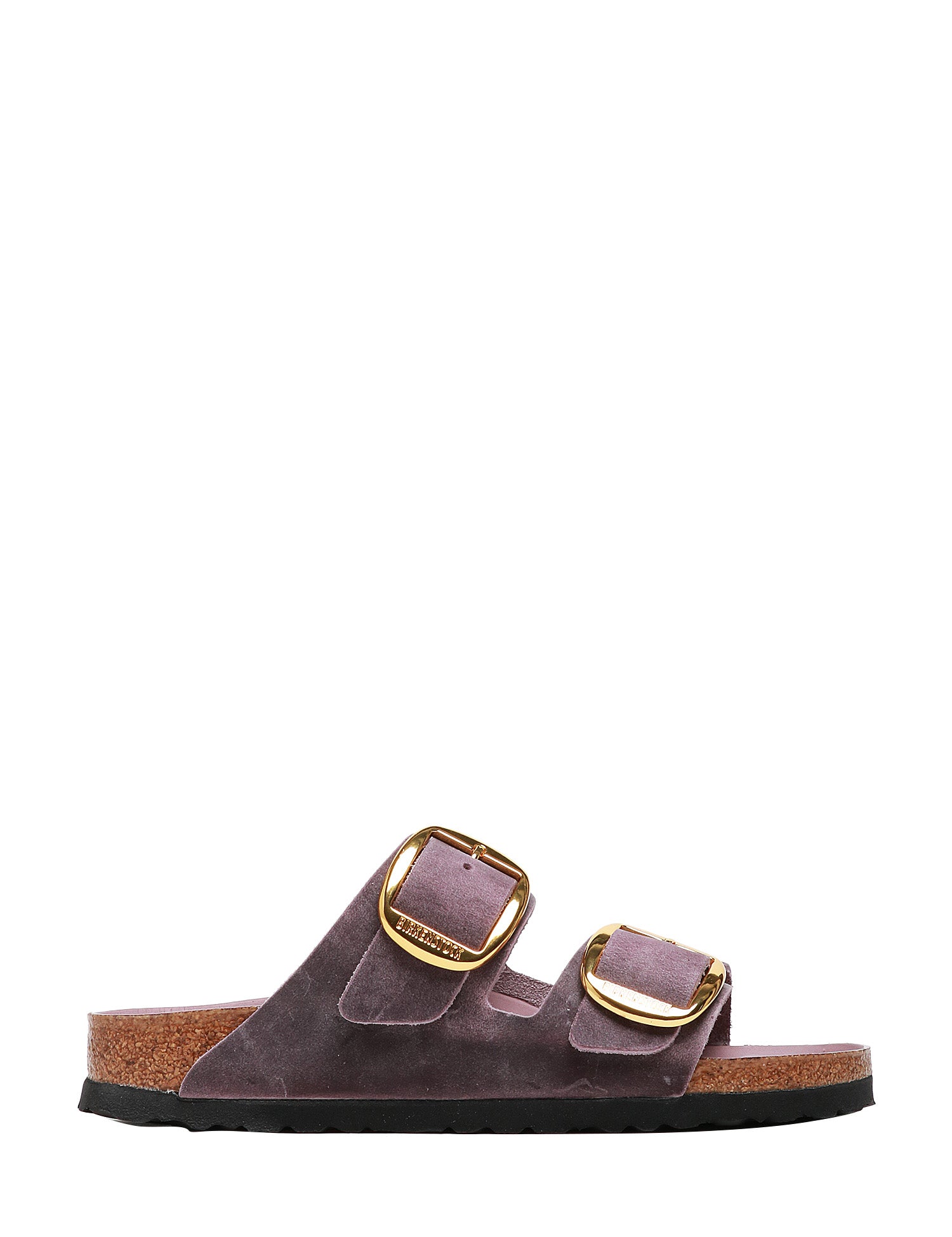 CIABATTA DONNA BIRKENSTOCK ARIZONA LAVANDA BIG BUCKLE OILED LEATHER CON DOPPIA FIBBIA ORO