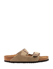 CIABATTA BIRKENSTOCK ARIZONA TAUPE IN PELLE SCAMOSCIATA CON DOPPIA FIBBIA REGOLABILE
