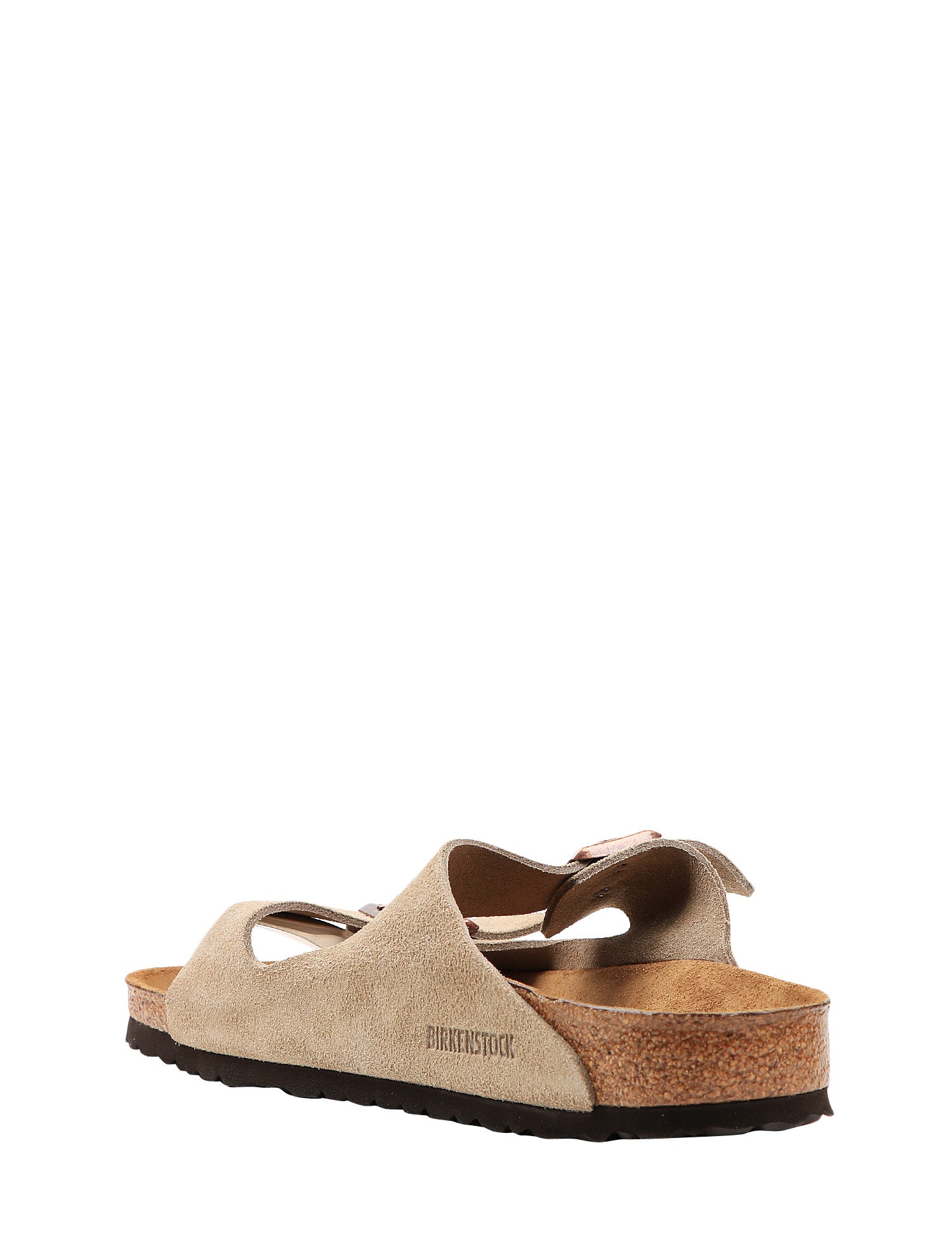 CIABATTA BIRKENSTOCK ARIZONA TAUPE IN PELLE SCAMOSCIATA CON DOPPIA FIBBIA REGOLABILE