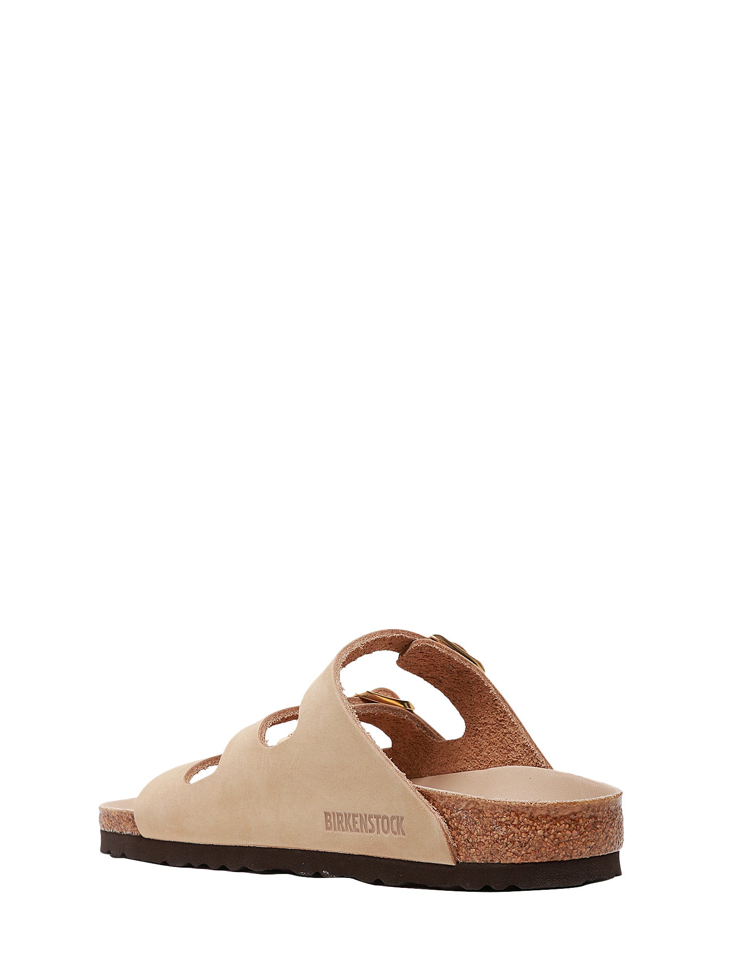 CIABATTA DONNA BIRKENSTOCK FLORIDA SABBIA IN PELLE NABUK CON TRE CINTURINI