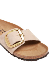CIABATTA DONNA BIRKENSTOCK MADRID SANCASTLE IN PELLE NABUK OLIATA CON SINGOLA FIBBIA E PLANTARE IN SUGHERO E LATTICE