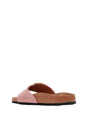 CIABATTA DONNA BIRKENSTOCK MADRID OLD ROSE IN PELLE NABUK OLIATA CON SINGOLA FIBBIA E PLANTARE IN SUGHERO E LATTICE