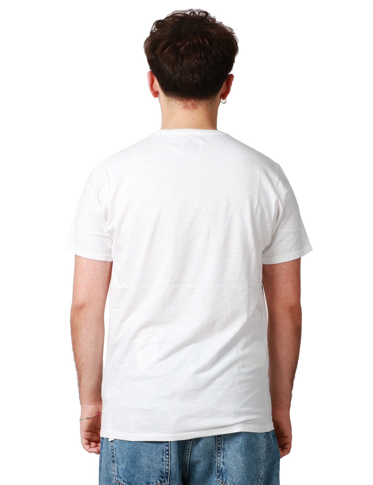 T-SHIRT UOMO BOWERY BIANCA CON STAMPA FRANKIE'S PIZZA ROSSA RELAXED FIT