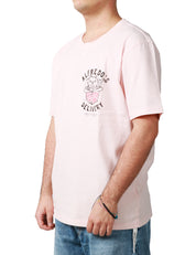 T-SHIRT UOMO BOWERY PINK CON STAMPA GATTO