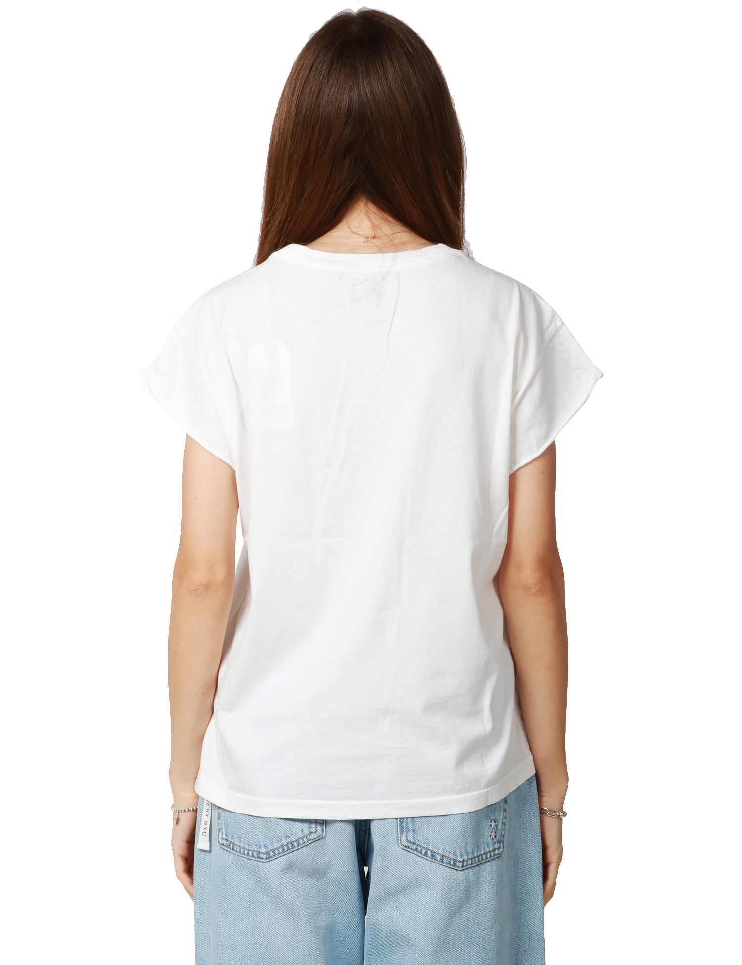T-SHIRT DONNA BOWERY BIANCA CON SCRITTA "PARIS" 100% COTONE