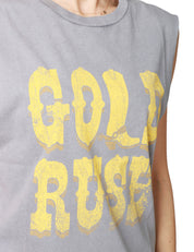 T-SHIRT DONNA BOWERY GIROMANICA CON SCRITTA "GOLD ROSE" 100% COTONE