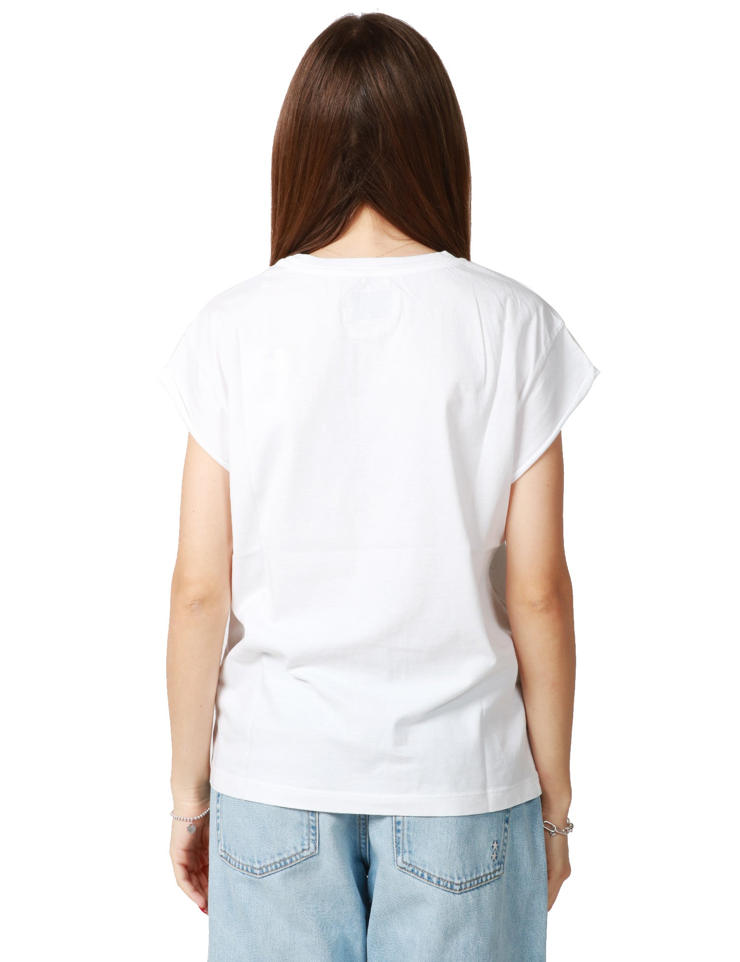 T-SHIRT DONNA BOWERY BIANCA CON STAMPA TUCANO 100% COTONE