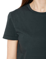 T-SHIRT DONNA BOWERY NERA GIROCOLLO 100% COTONE