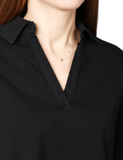 POLO DONNA C H S NERA TAGLIO CROP IN JERSEY