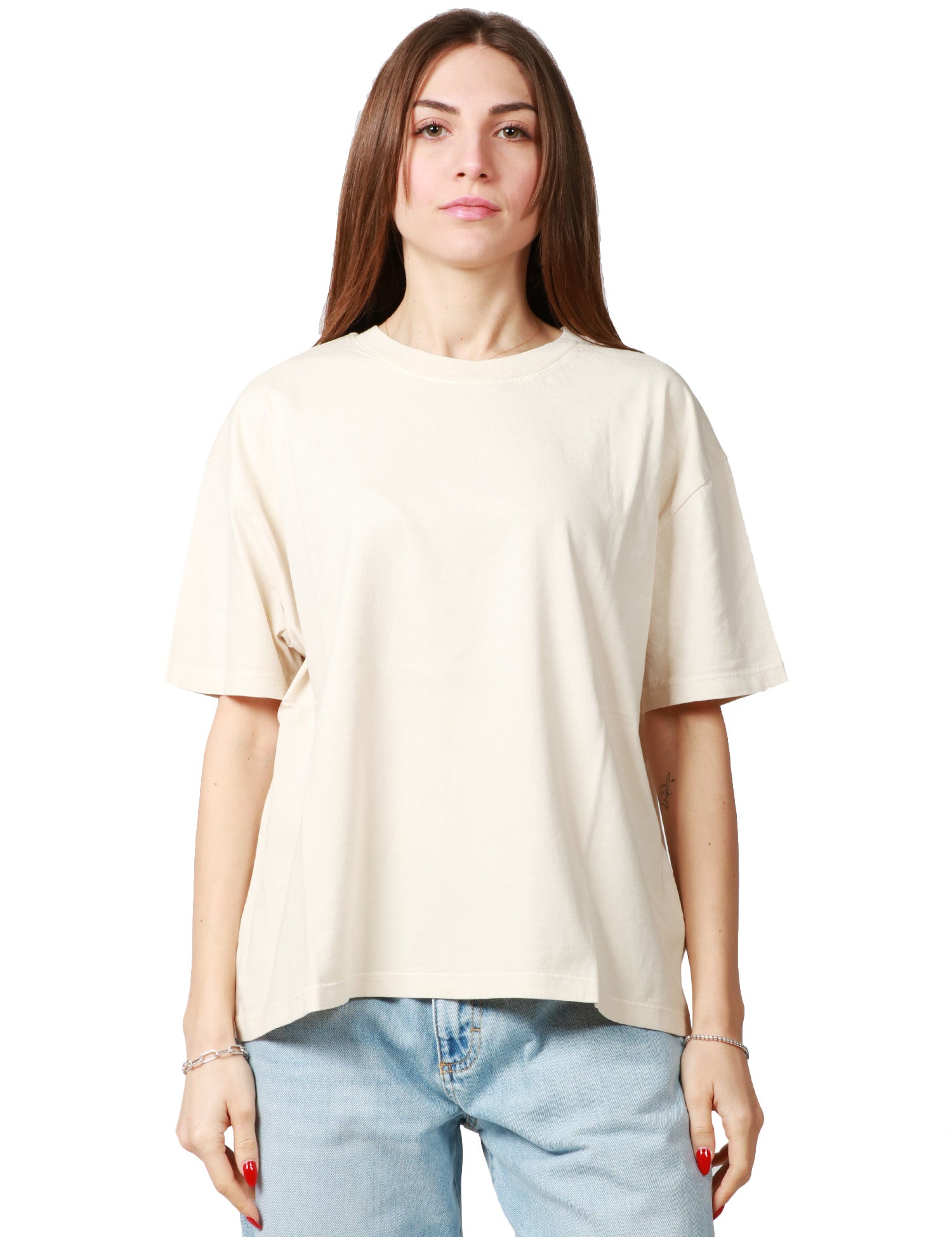 T-SHIRT DONNA CHS JARED BIANCA GIROCOLLO OVER IN JERSEY