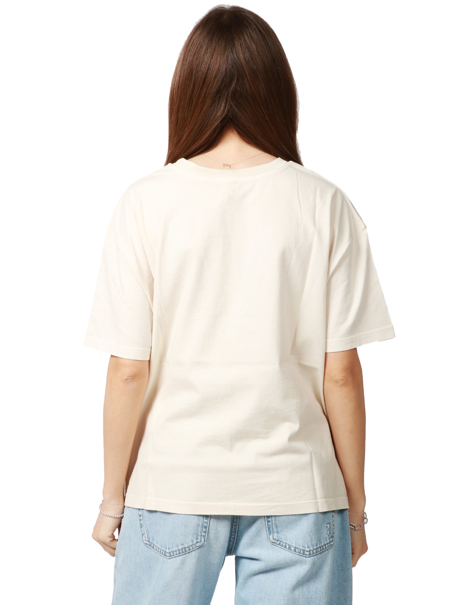 T-SHIRT DONNA CHS JARED BIANCA GIROCOLLO OVER IN JERSEY