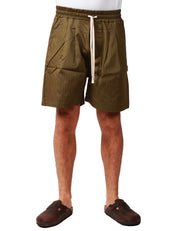 BERMUDA UOMO CALIFORNIA POSH VERDE MLITARE IN COTONE CON COULISSE