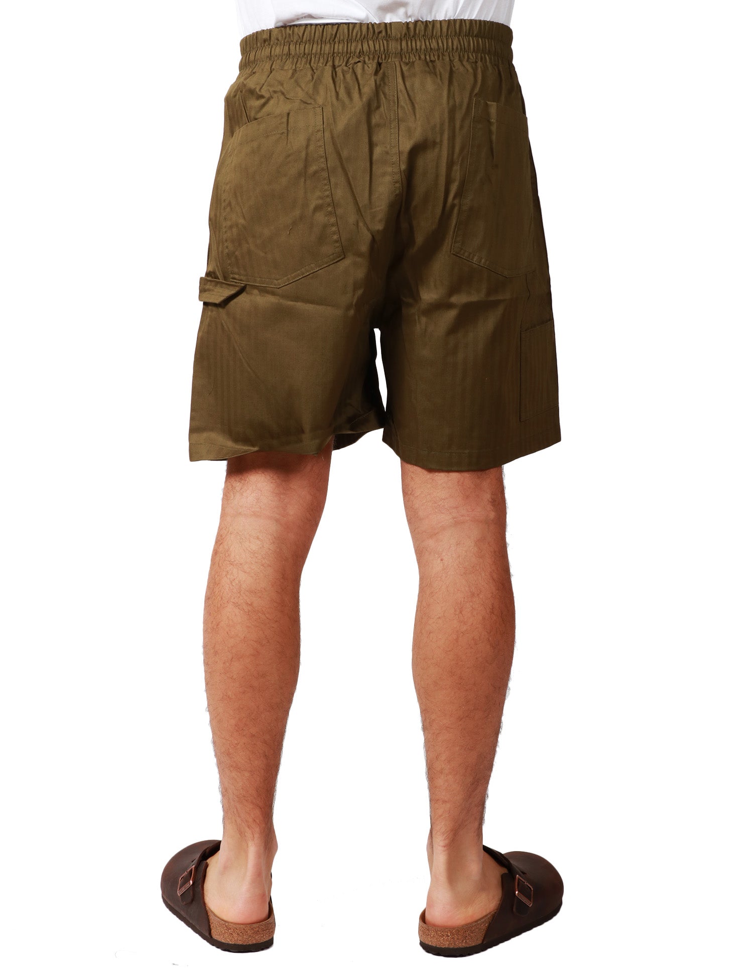 BERMUDA UOMO CALIFORNIA POSH VERDE MLITARE IN COTONE CON COULISSE