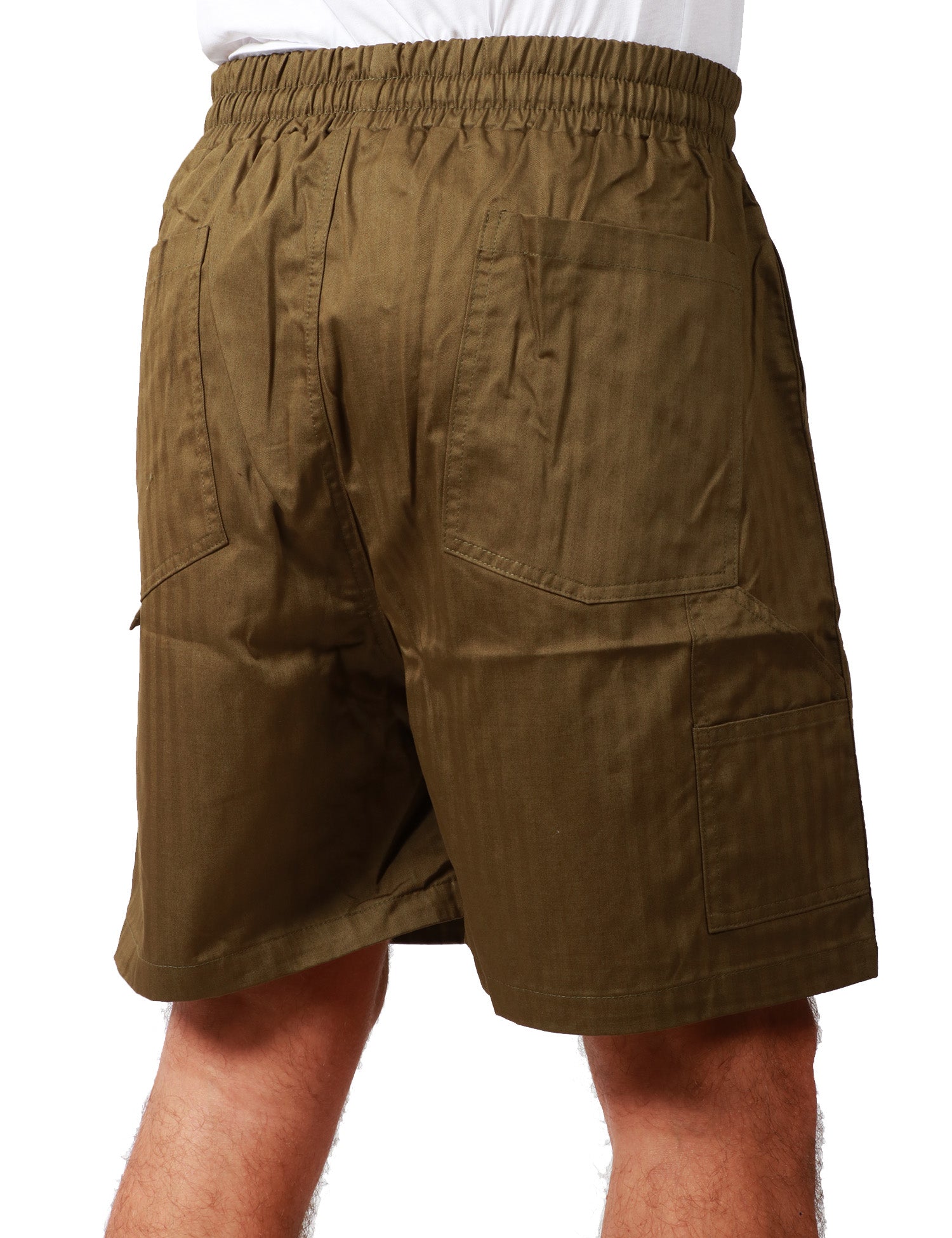 BERMUDA UOMO CALIFORNIA POSH VERDE MLITARE IN COTONE CON COULISSE