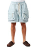 Bermuda uomo california posh twill denim con tasconi davanti e coulisse