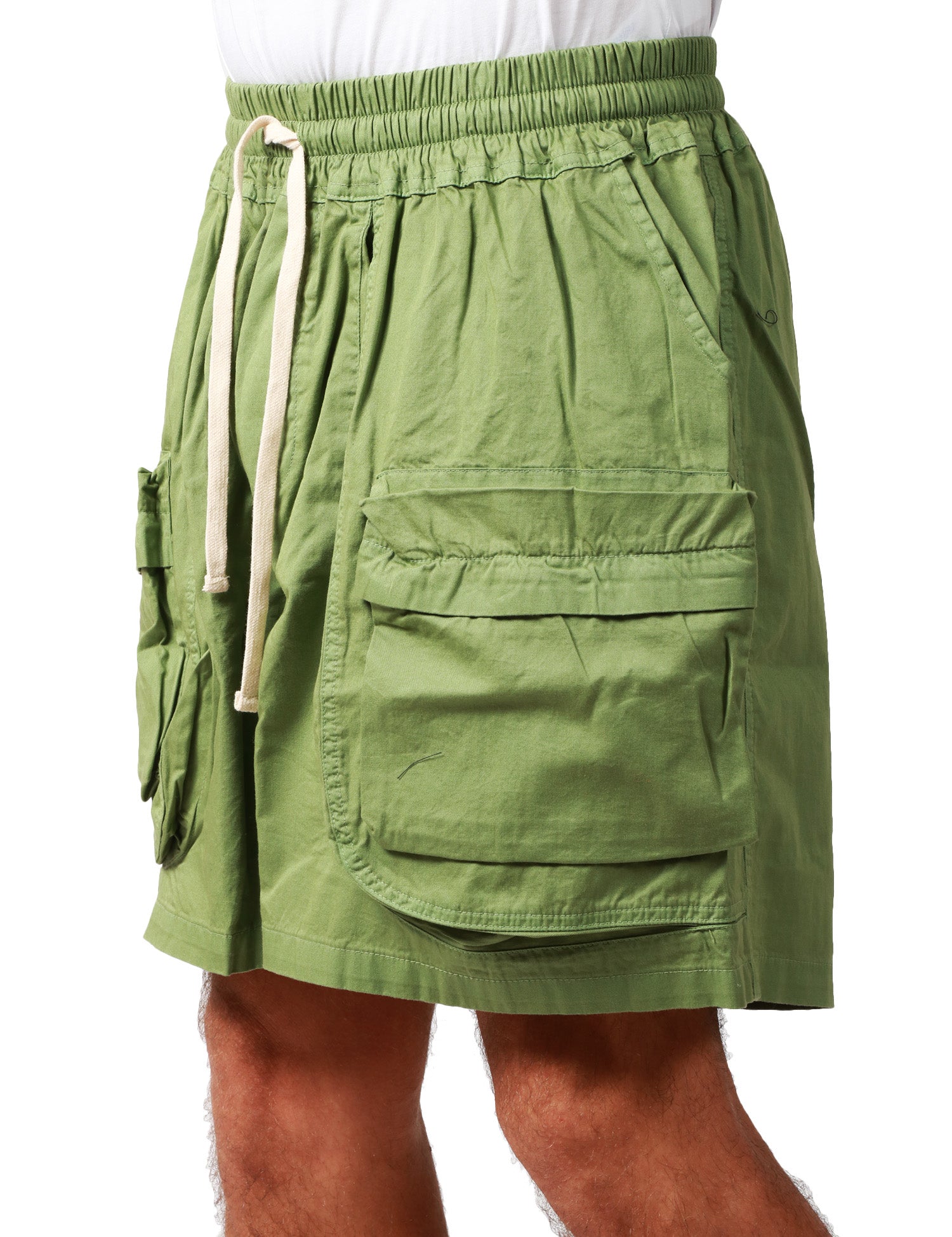 BERMUDA UOMO CALIFORNIA POSH VERDE CON TASCONI DAVANTI E COULISSE IN VITA